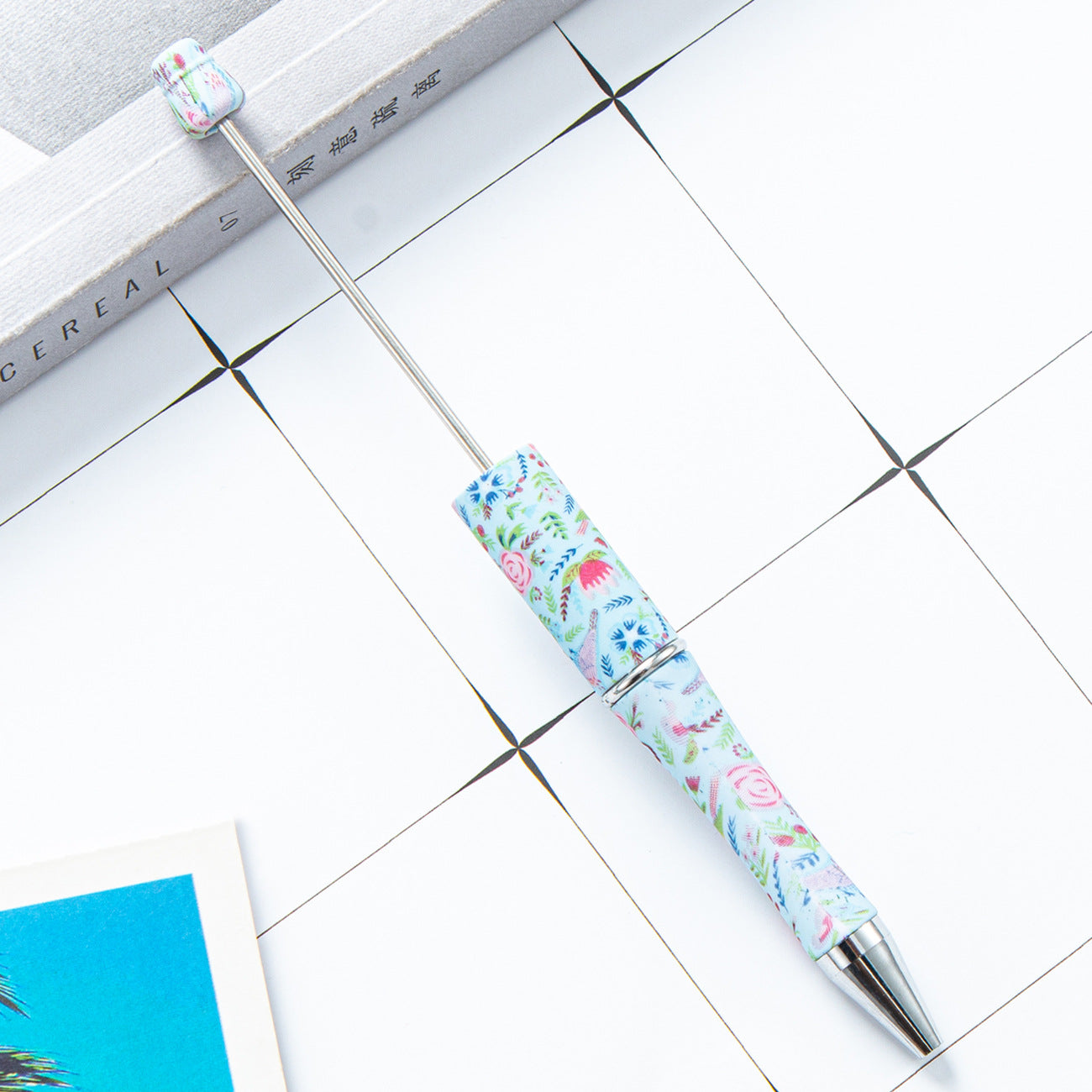 Wholesale Beadable Pens Cow Print Leopard Print Christmas Plastic Pen DIY for Beaded